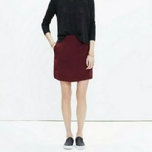 Madewell BLACK silk distance skirt